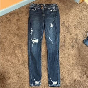 KanCan Dark Blue Distressed Skinny Jeans